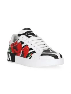 DOLCE&GABBANA Portofino Zebra Peonies Leather Sneakers -Deals DOLCE&GABBANA Store unnamed file 1010