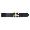 DOLCE&GABBANA Crossed Logo Leather Belt