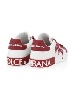 DOLCE&GABBANA Portofino Low-Top Logo Sneakers For Men White Black -Deals DOLCE&GABBANA Store unnamed file 1045