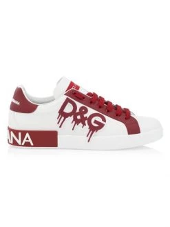 DOLCE&GABBANA Portofino Low-Top Logo Sneakers For Men White Black -Deals DOLCE&GABBANA Store unnamed file 1050