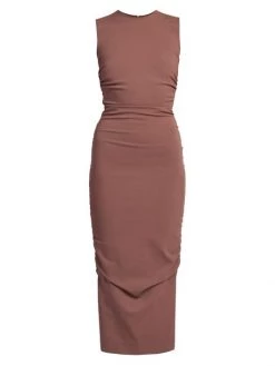 DOLCE&GABBANA Ruched Sleeveless Midi-Dress