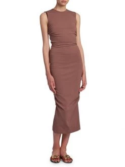 DOLCE&GABBANA Ruched Sleeveless Midi-Dress -Deals DOLCE&GABBANA Store unnamed file 1059