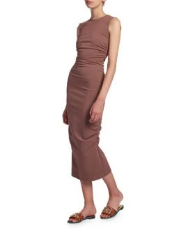 DOLCE&GABBANA Ruched Sleeveless Midi-Dress -Deals DOLCE&GABBANA Store unnamed file 1060