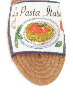 DOLCE&GABBANA Pasta-Print Canvas Espadrille Slides -Deals DOLCE&GABBANA Store unnamed file 1070