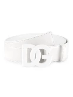DOLCE&GABBANA Leather Logo Buckle Belt For Men Bianco -Deals DOLCE&GABBANA Store unnamed file 1100