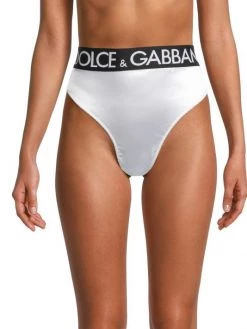 DOLCE&GABBANA Satin Logo High-Waisted Brief -Deals DOLCE&GABBANA Store unnamed file 1103