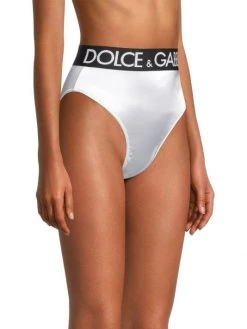 DOLCE&GABBANA Satin Logo High-Waisted Brief -Deals DOLCE&GABBANA Store unnamed file 1104