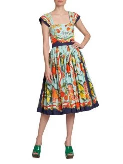 DOLCE&GABBANA Capri Painterly Fruit Midi-Dress -Deals DOLCE&GABBANA Store unnamed file 1109