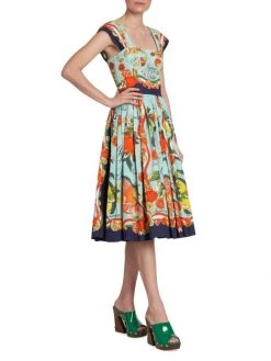 DOLCE&GABBANA Capri Painterly Fruit Midi-Dress -Deals DOLCE&GABBANA Store unnamed file 1110
