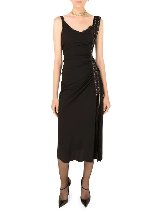 DOLCE&GABBANA Sleeveless Lace-Up Midi Dress 4 DOLCE&GABBANA Sleeveless Lace-Up Midi Dress - Image 2