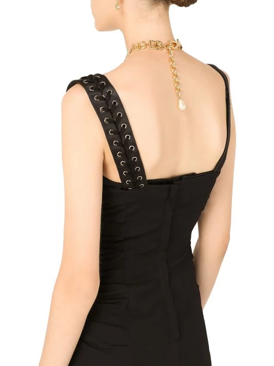 DOLCE&GABBANA Sleeveless Lace-Up Midi Dress 7 DOLCE&GABBANA Sleeveless Lace-Up Midi Dress - Image 5