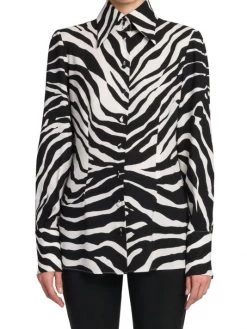 DOLCE&GABBANA Zebra Zebra-Print Button-Front Blouse -Deals DOLCE&GABBANA Store unnamed file 1149
