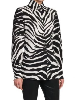 DOLCE&GABBANA Zebra Zebra-Print Button-Front Blouse -Deals DOLCE&GABBANA Store unnamed file 1150