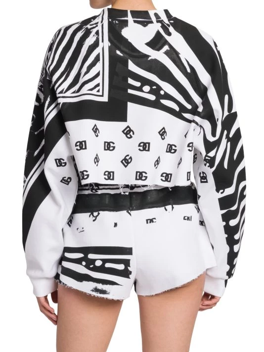 DOLCE&GABBANA Zebra Cropped Zebra & Logo-Print Sweatshirt 7 DOLCE&GABBANA Zebra Cropped Zebra & Logo-Print Sweatshirt - Image 5