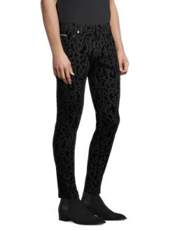 DOLCE&GABBANA Leopard-Print Flocked Skinny Jeans For Men -Deals DOLCE&GABBANA Store unnamed file 1182