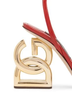 DOLCE&GABBANA Patent Leather Logo-Heel Ankle-Strap Sandals -Deals DOLCE&GABBANA Store unnamed file 1205