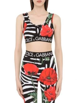 DOLCE&GABBANA Poppy & Zebra-Print Sports Bra -Deals DOLCE&GABBANA Store unnamed file 1215