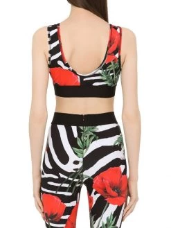 DOLCE&GABBANA Poppy & Zebra-Print Sports Bra -Deals DOLCE&GABBANA Store unnamed file 1216