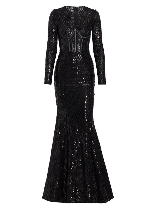 DOLCE&GABBANA Sequin-Embellished Corset Gown 3 DOLCE&GABBANA Sequin-Embellished Corset Gown