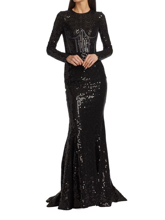 DOLCE&GABBANA Sequin-Embellished Corset Gown 4 DOLCE&GABBANA Sequin-Embellished Corset Gown - Image 2