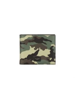 DOLCE&GABBANA Camo Leather Bi-Fold Wallet For Men