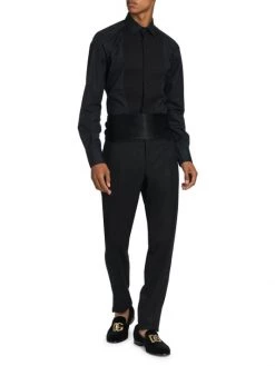 DOLCE&GABBANA Wool-Blend Tuxedo Pants For Men -Deals DOLCE&GABBANA Store unnamed file 1264