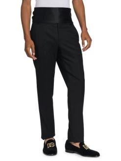 DOLCE&GABBANA Wool-Blend Tuxedo Pants For Men -Deals DOLCE&GABBANA Store unnamed file 1266