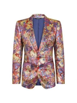 DOLCE&GABBANA Jacquard Single-Breasted Jacket For Men
