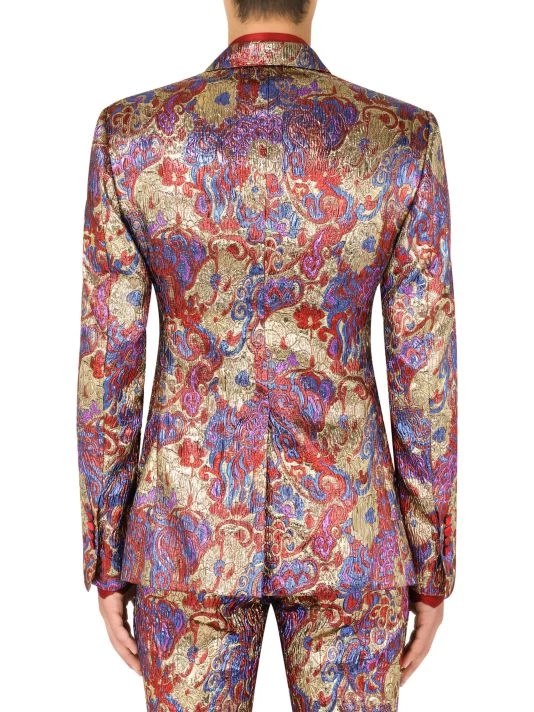 DOLCE&GABBANA Jacquard Single-Breasted Jacket For Men 7 DOLCE&GABBANA Jacquard Single-Breasted Jacket For Men - Image 5