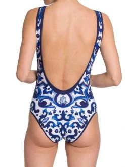 DOLCE&GABBANA Blu Mediterraneo Olimpionic Painterly One-Piece Swimsuit -Deals DOLCE&GABBANA Store unnamed file 1289