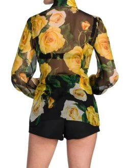 DOLCE&GABBANA Semi-Sheer Floral Shirt -Deals DOLCE&GABBANA Store unnamed file 1300