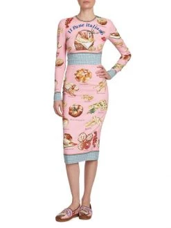 DOLCE&GABBANA Capri Painterly Food-Print Midi-Dress -Deals DOLCE&GABBANA Store unnamed file 1308