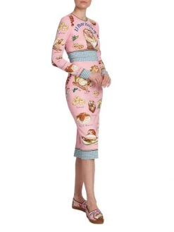 DOLCE&GABBANA Capri Painterly Food-Print Midi-Dress -Deals DOLCE&GABBANA Store unnamed file 1309