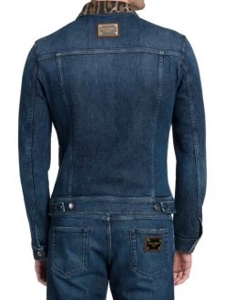 DOLCE&GABBANA Leopard Collar Denim Jacket For Men -Deals DOLCE&GABBANA Store unnamed file 131