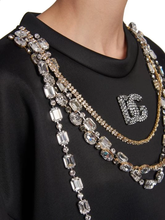 DOLCE&GABBANA Crystal-Embellished Chain & Logo Top 8 DOLCE&GABBANA Crystal-Embellished Chain & Logo Top - Image 6