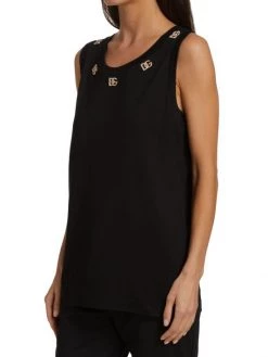 DOLCE&GABBANA Metal & Crystal-Embellished Logo Tank -Deals DOLCE&GABBANA Store unnamed file 135