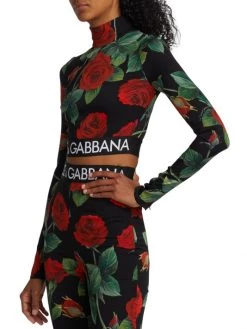 DOLCE&GABBANA Cropped Floral-Print & Logo-Hem Top 12 DOLCE&GABBANA Cropped Floral-Print & Logo-Hem Top -Deals DOLCE&GABBANA Store unnamed file 1357
