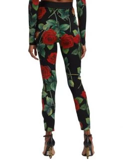 DOLCE&GABBANA Logo Waist & Floral-Print Leggings -Deals DOLCE&GABBANA Store unnamed file 1365
