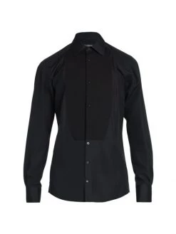DOLCE&GABBANA Pintuck-Pleated Tuxedo Shirt For Men