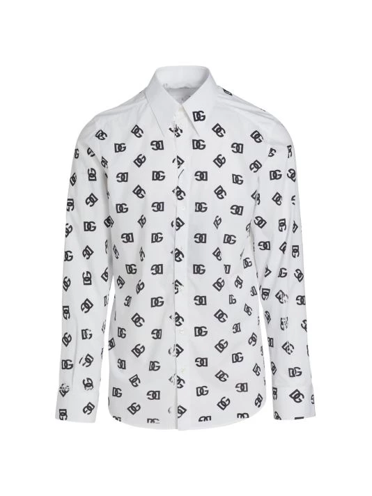 DOLCE&GABBANA Logo Print Long-Sleeve Shirt For Men 3 DOLCE&GABBANA Logo Print Long-Sleeve Shirt For Men