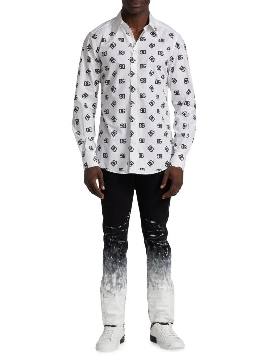 DOLCE&GABBANA Logo Print Long-Sleeve Shirt For Men 4 DOLCE&GABBANA Logo Print Long-Sleeve Shirt For Men - Image 2