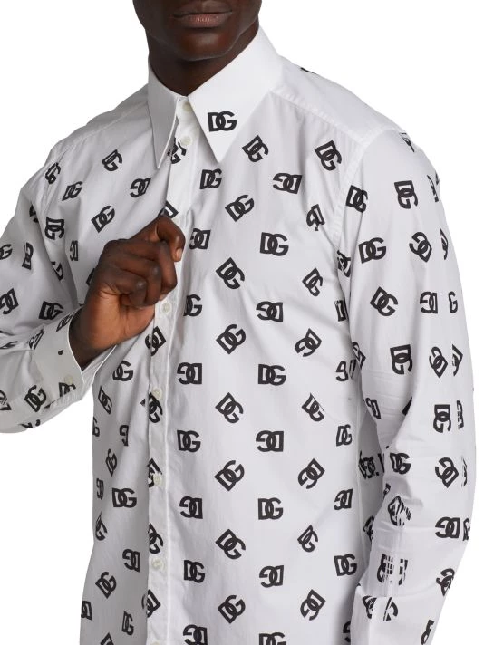 DOLCE&GABBANA Logo Print Long-Sleeve Shirt For Men 8 DOLCE&GABBANA Logo Print Long-Sleeve Shirt For Men - Image 6