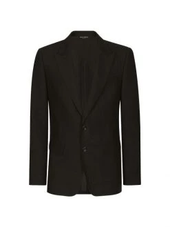DOLCE&GABBANA Single-Breasted Linen Suit For Men