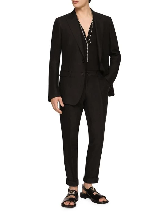 DOLCE&GABBANA Single-Breasted Linen Suit For Men 4 DOLCE&GABBANA Single-Breasted Linen Suit For Men - Image 2