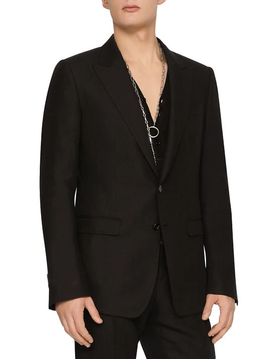 DOLCE&GABBANA Single-Breasted Linen Suit For Men 5 DOLCE&GABBANA Single-Breasted Linen Suit For Men - Image 3