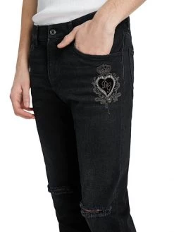 DOLCE&GABBANA Slash Knee Crown Jeans For Men -Deals DOLCE&GABBANA Store unnamed file 1413