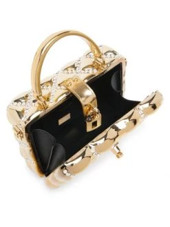 DOLCE&GABBANA Metallic Quilted Embellished Top Handle Box Bag -Deals DOLCE&GABBANA Store unnamed file 1421