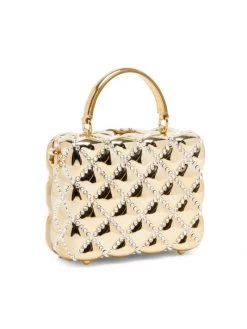 DOLCE&GABBANA Metallic Quilted Embellished Top Handle Box Bag -Deals DOLCE&GABBANA Store unnamed file 1422