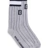 DOLCE&GABBANA Striped Cotton DG Logo Calf Socks For Men -Deals DOLCE&GABBANA Store unnamed file 1436