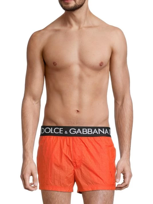 DOLCE&GABBANA Logo Waistband Swim Trunks For Men 5 DOLCE&GABBANA Logo Waistband Swim Trunks For Men - Image 3